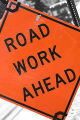 Image showing Road Work Ahead