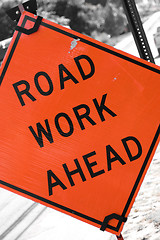 Image showing Road Work Ahead