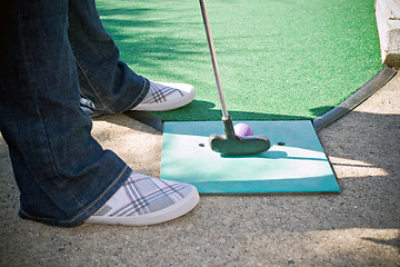 Image showing Mini Golfer