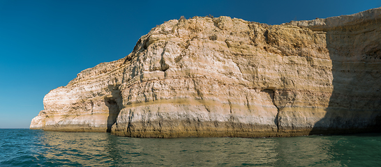 Image showing Rocky coastline near Carvoeiro