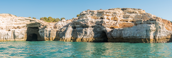 Image showing Rocky coastline near Carvoeiro