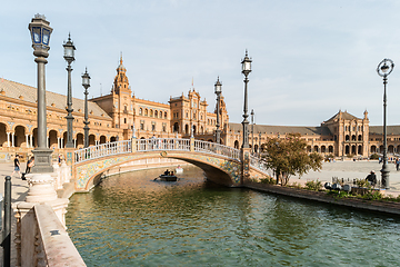 Image showing A view of Plaza de Espana, in Seville, Spain