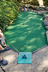 Image showing Mini Golfing