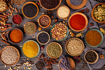 Image showing Variety spices and herbs