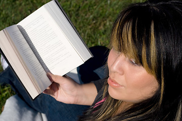 Image showing Young Woman Reading