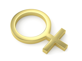 Image showing Gold female sign