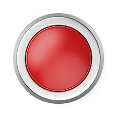 Image showing Round red emergency button