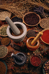 Image showing Spices in mortar