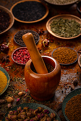 Image showing Colorful herbs and spices