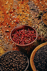 Image showing Various spices and herbs