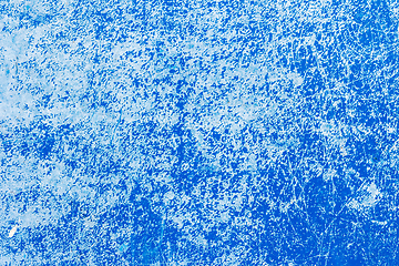 Image showing Texture of old blue cracked paint on plastic