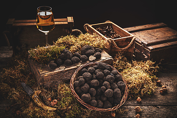 Image showing Fresh whole black truffle