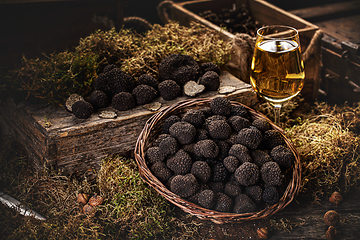 Image showing Freshly picked black truffles