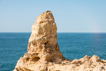 Image showing Rocky coastline near Carvoeiro