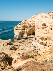 Image showing Rocky coastline near Carvoeiro