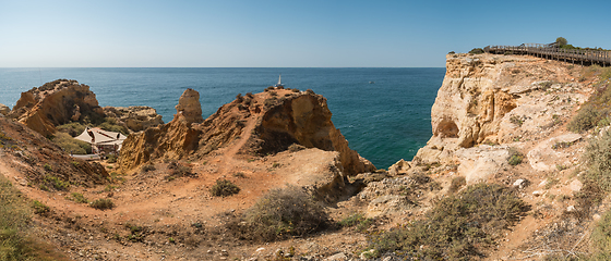 Image showing Rocky coastline near Carvoeiro