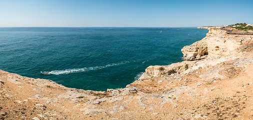 Image showing Rocky coastline near Carvoeiro