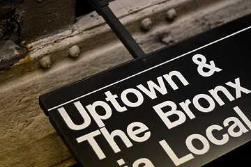 Image showing NYC Subway Sign