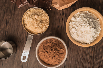 Image showing Muffins baking ingredients