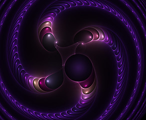 Image showing Purple Fractal Spiral