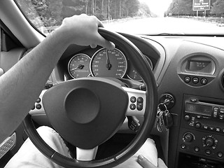 Image showing Driving a Car