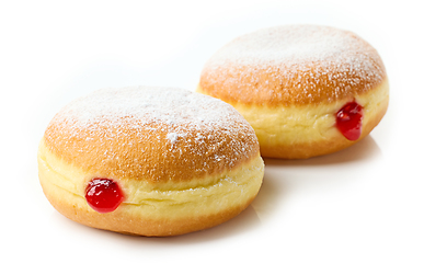 Image showing freshly baked jelly donuts