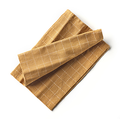 Image showing brown folded cotton napkin