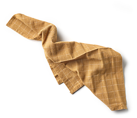 Image showing brown crumpled cotton napkin