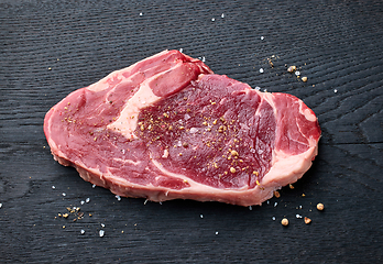 Image showing fresh raw beef entrecote steak