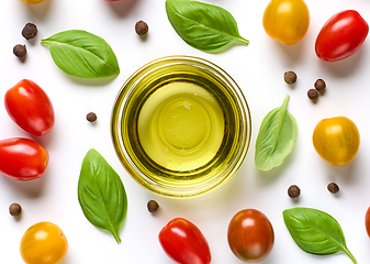 Image showing bowl of olive oil