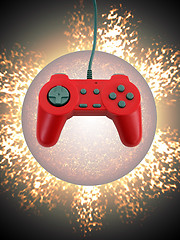 Image showing game controller w clipping path 