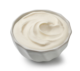 Image showing bowl of sour cream yogurt