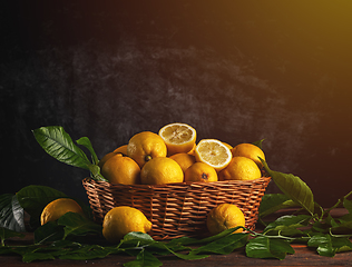 Image showing Fresh organic lemon fruits