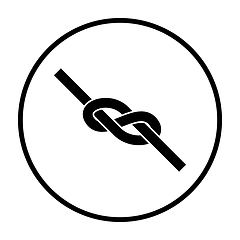 Image showing Alpinist Rope Knot Icon