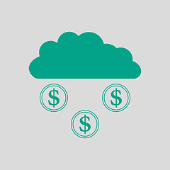 Image showing Coins Falling From Cloud Icon