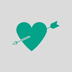 Image showing Pierced Heart By Arrow Icon