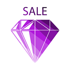 Image showing Dimond With Sale Sign Icon