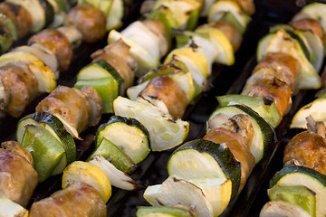 Image showing Shish Kebabs on the Grill