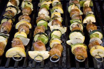 Image showing Shish Kebabs on the Grill