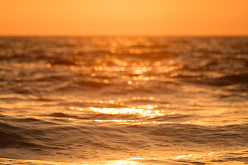 Image showing Ocean on sunset background