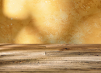 Image showing wooden table closeup