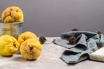 Image showing Ripe quince fruits