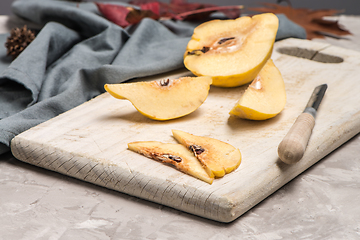 Image showing Quince fruit parts