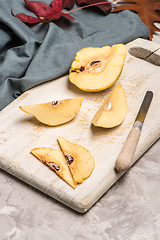 Image showing Quince fruit parts