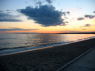 Image showing beach sunset