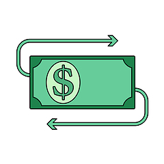 Image showing Cash Back Dollar Banknote Icon