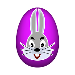 Image showing Easter Egg With Rabbit Icon