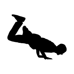 Image showing Hip Hop Dancer Silhouette
