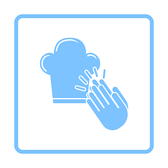 Image showing Clapping Palms To Toque Icon