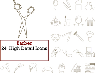 Image showing Barber Icon Set